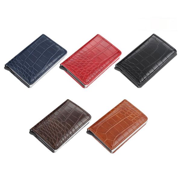 card holders holder wallet men women metal rfid vintage aluminium bag crocodile pattern horse pu leather bank cardholder case, Brown;gray
card holders holder wallet men women metal rfid vintage aluminium bag crocodile pattern horse pu leather bank cardholder case, Brown;gray