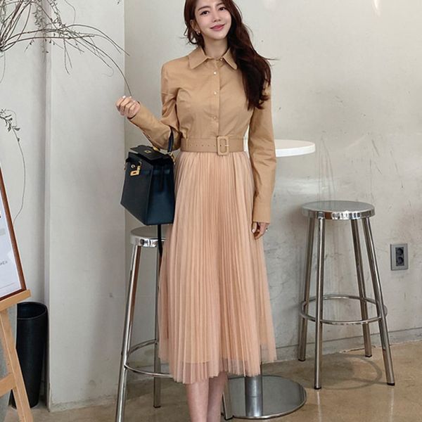 elegant korean black ladies dressed in sleeves fall long dresses with office belt shredded suits crocheted dress plied robe, Black;gray
elegant korean black ladies dressed in sleeves fall long dresses with office belt shredded suits crocheted dress plied robe, Black;gray