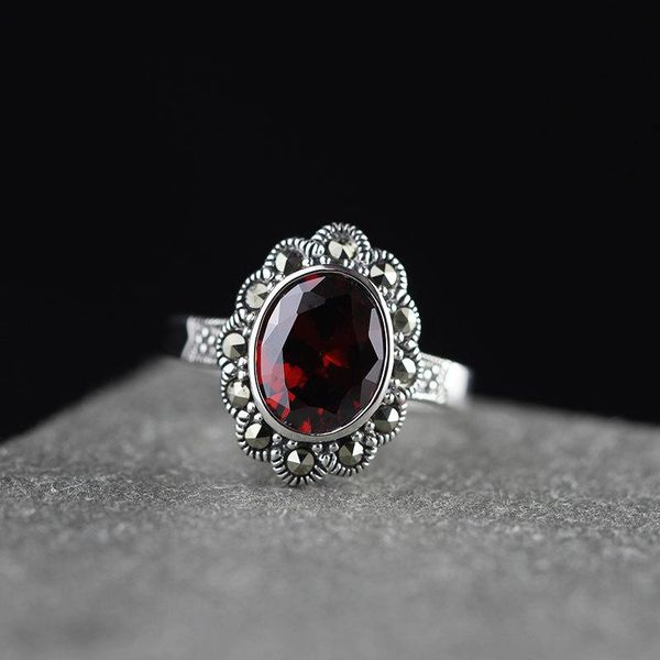 cluster rings d ring 925 sterling designer jewelry luxury wedding for women red garnet natural stone beautiful fine, Golden;silver
cluster rings d ring 925 sterling designer jewelry luxury wedding for women red garnet natural stone beautiful fine, Golden;silver