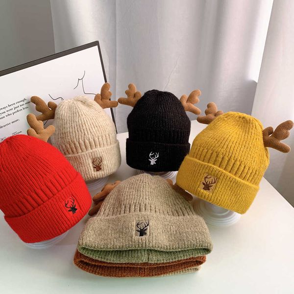 girl autumn winter designer version lovely antler wool hat versatile plush warm christmas knitted, Yellow
girl autumn winter designer version lovely antler wool hat versatile plush warm christmas knitted, Yellow