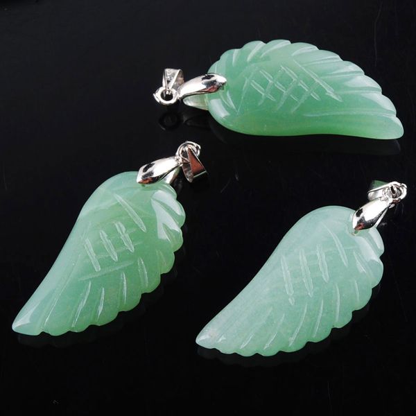wojiaer natural green aventurine gem stone bead angel wings pendant necklace plated reiki chakra jewelry 18 inches n3531, Silver
wojiaer natural green aventurine gem stone bead angel wings pendant necklace plated reiki chakra jewelry 18 inches n3531, Silver