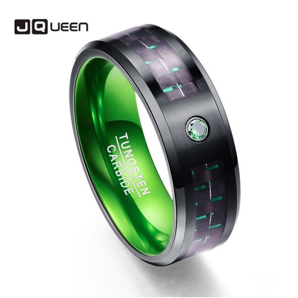 wedding rings men's 8mm tungsten carbide ring green carbon fiber comfort fit band steel size 7 to 12, Slivery;golden
wedding rings men's 8mm tungsten carbide ring green carbon fiber comfort fit band steel size 7 to 12, Slivery;golden