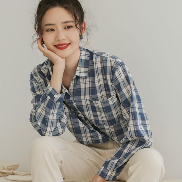 fashion women plaid shirt blouse long sleeve female casual print blusas women's blouses & shirts, White
fashion women plaid shirt blouse long sleeve female casual print blusas women's blouses & shirts, White