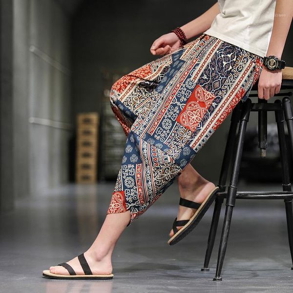 summer style chinese men's casual pants ethnic printed cotton linen loose harem cropped, Black
summer style chinese men's casual pants ethnic printed cotton linen loose harem cropped, Black