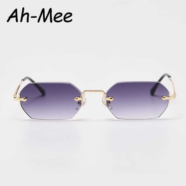 sun glasses small square rimless glasses women retro polygon grey gradient vintage lady summer style female eyewear uv400, White;black
sun glasses small square rimless glasses women retro polygon grey gradient vintage lady summer style female eyewear uv400, White;black