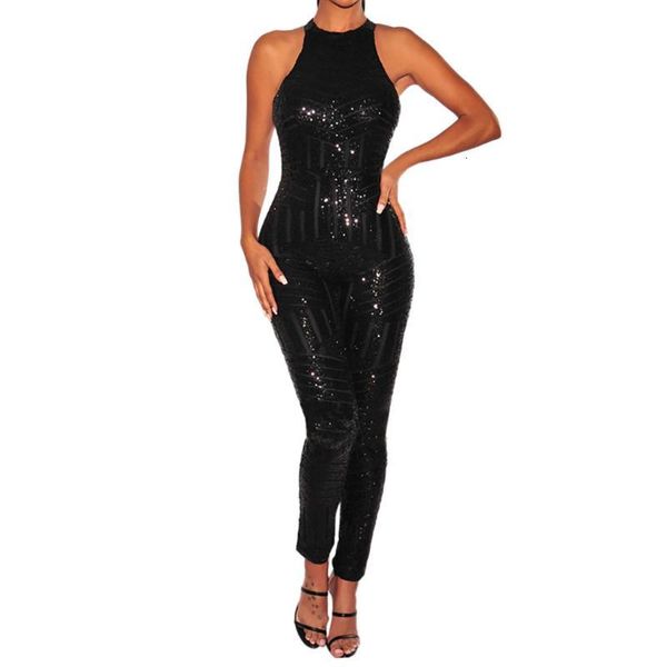 women's jumpsuits & rompers sequin women o-neck off shoulder sleeveless playsuit pink,black colors #25 srks, Black;white 
women's jumpsuits & rompers sequin women o-neck off shoulder sleeveless playsuit pink,black colors #25 srks, Black;white