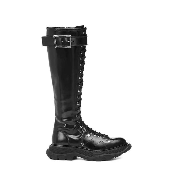 boots thick bottom knee long lace up female platform leather high boot height increased knight woman, Black
boots thick bottom knee long lace up female platform leather high boot height increased knight woman, Black