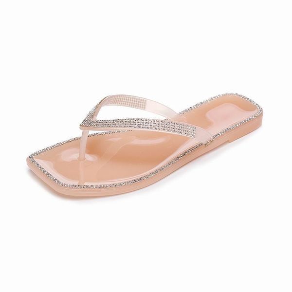 slippers rhinestone square toe transparent jelly women sandals flip flop summer pvc beach open toed outdoor slides ladies eu 36-41 pw159, Black
slippers rhinestone square toe transparent jelly women sandals flip flop summer pvc beach open toed outdoor slides ladies eu 36-41 pw159, Black