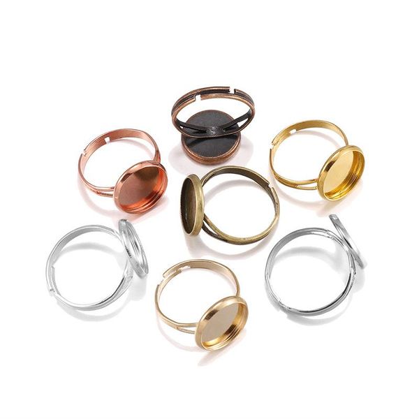 adjustable blank ring base fit dia 12mm stone glass cabochons cameo settings tray diy jewelry making rings, Golden;silver
adjustable blank ring base fit dia 12mm stone glass cabochons cameo settings tray diy jewelry making rings, Golden;silver