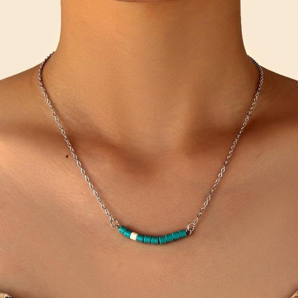 chains european and american bohemian style simple single layer gold thread bead necklace beach holiday jewelry woman, Silver
chains european and american bohemian style simple single layer gold thread bead necklace beach holiday jewelry woman, Silver