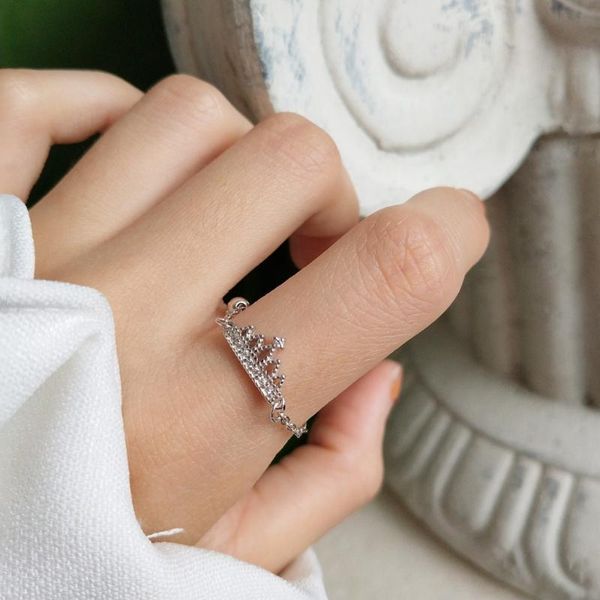 cluster rings fashion authentic s925 sterling silver fine jewelry white zirconia + princess crwon chain ring adjust j469, Golden;silver
cluster rings fashion authentic s925 sterling silver fine jewelry white zirconia + princess crwon chain ring adjust j469, Golden;silver