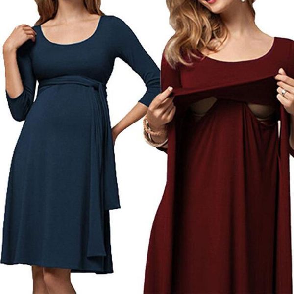 summerstylish woman wears ruffled long belt round-neck edrified breastfeeding dress pregnant maternity dresses nursing, White
summerstylish woman wears ruffled long belt round-neck edrified breastfeeding dress pregnant maternity dresses nursing, White