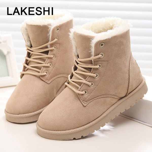 boots women warm snow female winter shoes ankle for flats booties plus size 43, Black
boots women warm snow female winter shoes ankle for flats booties plus size 43, Black