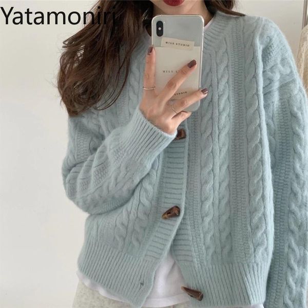 women's knits & tees yatamoniri cardigans solid office lady casual autumn elegant woman sweater korean chic horn button vintage winter, White
women's knits & tees yatamoniri cardigans solid office lady casual autumn elegant woman sweater korean chic horn button vintage winter, White