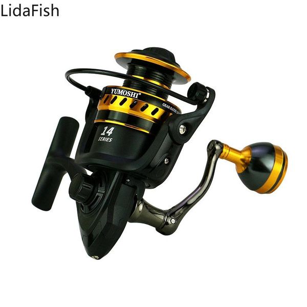 gold and black spinning reel 5.2:1 4.7:1 high-speed gear ratio 8kg max drag carp fishing coil saltwater accessories baitcasting reels
gold and black spinning reel 5.2:1 4.7:1 high-speed gear ratio 8kg max drag carp fishing coil saltwater accessories baitcasting reels