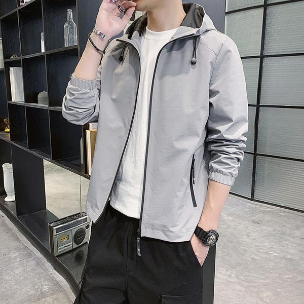 men's casual shirts autumn 2021 jacket korean youth thin slim hooded top, White;black
men's casual shirts autumn 2021 jacket korean youth thin slim hooded top, White;black