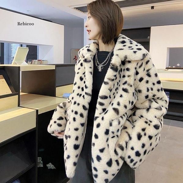 women's fur & faux women leopard print fake jackets turn down collar casual loose winter autumn imitation outwears chaquetas de mujer, Black
women's fur & faux women leopard print fake jackets turn down collar casual loose winter autumn imitation outwears chaquetas de mujer, Black