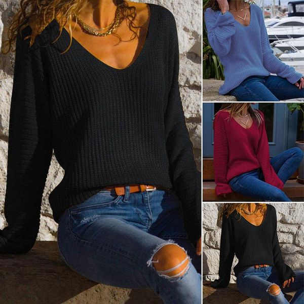 women's sweaters 2021 sweater women v collar solid color long sleeve loose autumn and winter female, White;black
women's sweaters 2021 sweater women v collar solid color long sleeve loose autumn and winter female, White;black