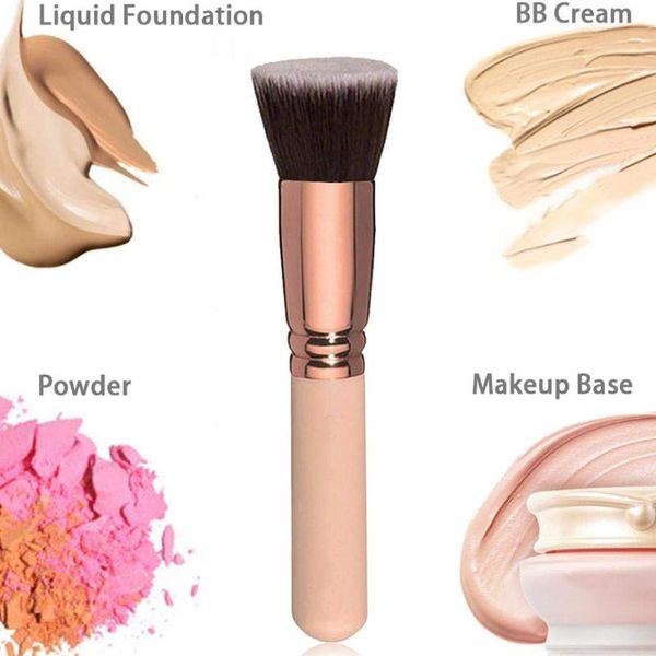 eyelash curler flat foundation brush large face for liquid cream powder make up cosmetic applicator soft dense rose gold
eyelash curler flat foundation brush large face for liquid cream powder make up cosmetic applicator soft dense rose gold