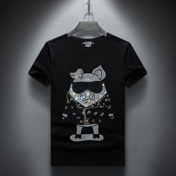 drilling summer short sleeved shinning men t shirt casual rhinestone cotton plus size s 7xl, White;black
drilling summer short sleeved shinning men t shirt casual rhinestone cotton plus size s 7xl, White;black