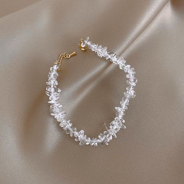 link, chain irregular crystal bracelet female minority design advanced feeling net red student friend temperament hand jewelry, Black
link, chain irregular crystal bracelet female minority design advanced feeling net red student friend temperament hand jewelry, Black