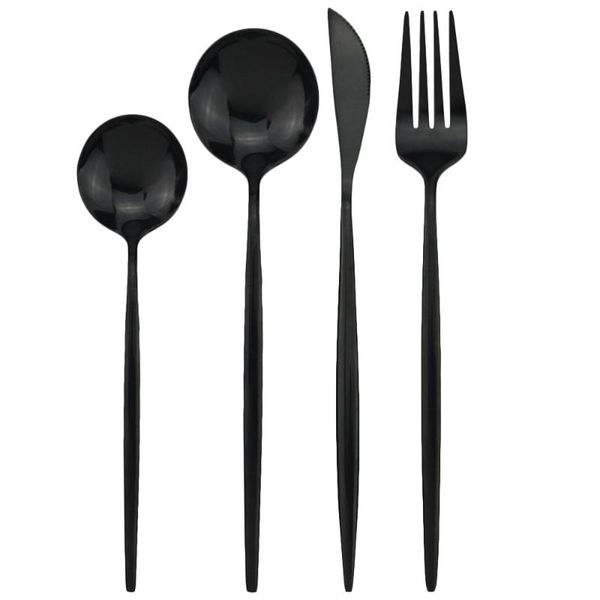 dinnerware sets 4pcs black set dessert spoon flatware 304 stainless steel tableware mirror kitchen gold cutlery silverware
dinnerware sets 4pcs black set dessert spoon flatware 304 stainless steel tableware mirror kitchen gold cutlery silverware