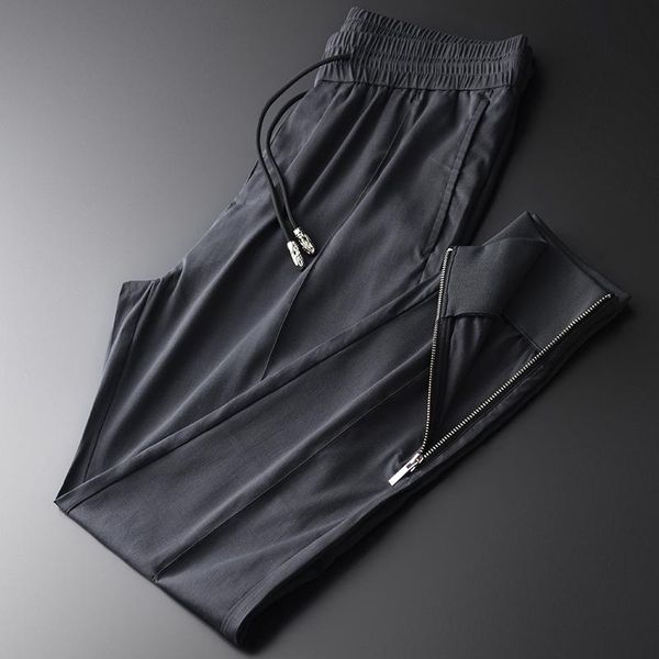men's pants lyocell mens luxury foot mouth zipper design drawstring men pant plus size 4xl elastic waist slim fit trousers, Black
men's pants lyocell mens luxury foot mouth zipper design drawstring men pant plus size 4xl elastic waist slim fit trousers, Black