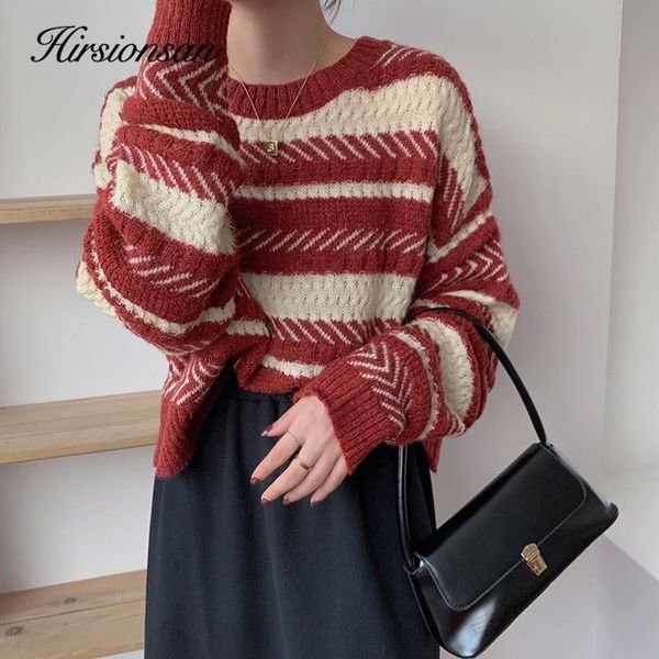 women's sweaters hirsionsan designer crop sweater women 2021 winter korean elegant soft knitted striped pullovers basic cashmere female, White;black
women's sweaters hirsionsan designer crop sweater women 2021 winter korean elegant soft knitted striped pullovers basic cashmere female, White;black
