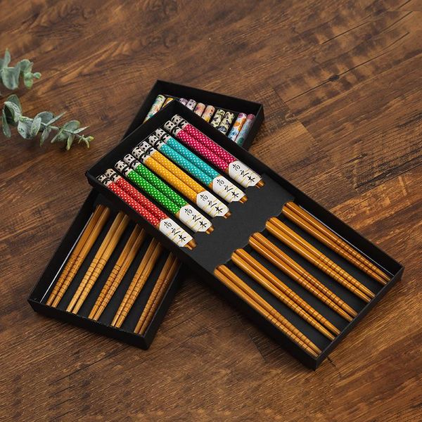 chopsticks 5 pairs bamboo wood chop sticks set reusable minimalism chinese japanese kitchen dishwasher for gift
chopsticks 5 pairs bamboo wood chop sticks set reusable minimalism chinese japanese kitchen dishwasher for gift