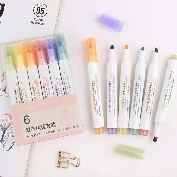 6pcs/set of marker pen school office stationery highlighters set sketching markers supplies kawaii cute color pens for drawing, Black;red
6pcs/set of marker pen school office stationery highlighters set sketching markers supplies kawaii cute color pens for drawing, Black;red