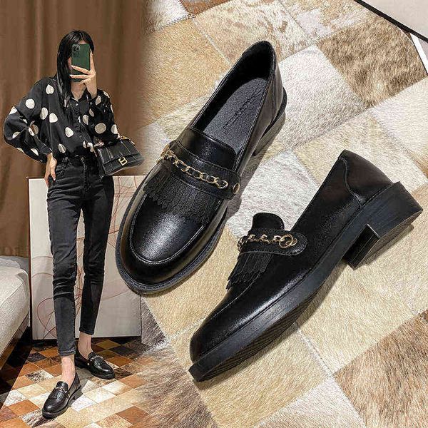 dress shoes women designer british style small leather shoes luxury chain tassel chunky heel loafers platform high heels 220309, Black
dress shoes women designer british style small leather shoes luxury chain tassel chunky heel loafers platform high heels 220309, Black