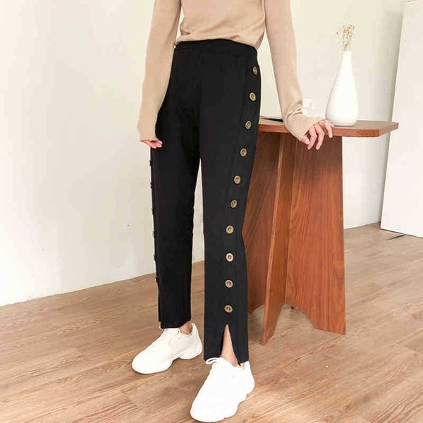women's pants & capris pants stylish side-buttons straight knitted winter thicken warm female casual women sweater trousers lzir, Black;white
women's pants & capris pants stylish side-buttons straight knitted winter thicken warm female casual women sweater trousers lzir, Black;white