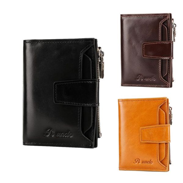 wallets pi uncle men's short anti-theft brush natural first layer leather multi-card position po thick folding wallet, Red;black
wallets pi uncle men's short anti-theft brush natural first layer leather multi-card position po thick folding wallet, Red;black