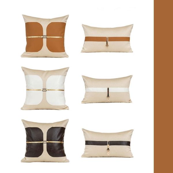 cushion/decorative pillow 6pcs modern simple orange imitation leather case model room el decorative cushion cover golden belt
cushion/decorative pillow 6pcs modern simple orange imitation leather case model room el decorative cushion cover golden belt