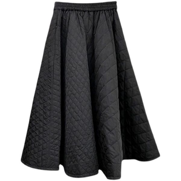korea autumn winter women skirt elastic high waist rhombic woven quilted cotton solid color a-line elegant female 211119, Black
korea autumn winter women skirt elastic high waist rhombic woven quilted cotton solid color a-line elegant female 211119, Black