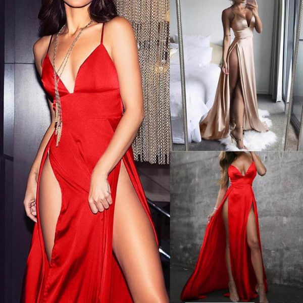 dress high-split maxi women solid evening party dresses clubwear long sleeveless casual, Black;gray
dress high-split maxi women solid evening party dresses clubwear long sleeveless casual, Black;gray