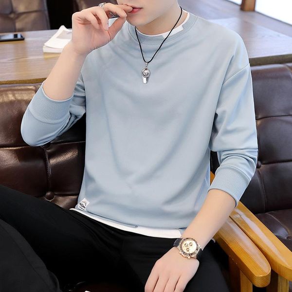 men's hoodies & sweatshirts sweater fake two-piece trend spring and autumn hip-hop loose boys casual long-sleeved solid color bottoming, Black
men's hoodies & sweatshirts sweater fake two-piece trend spring and autumn hip-hop loose boys casual long-sleeved solid color bottoming, Black