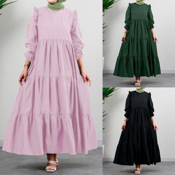 casual dresses long sleeve muslim women spring dress vintage ruffles abaya hijab vestido maxi, Black;gray
casual dresses long sleeve muslim women spring dress vintage ruffles abaya hijab vestido maxi, Black;gray