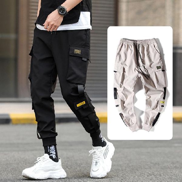 men's pants side pockets cargo harem ribbons black hip hop casual male joggers trousers fashion streetwear
men's pants side pockets cargo harem ribbons black hip hop casual male joggers trousers fashion streetwear