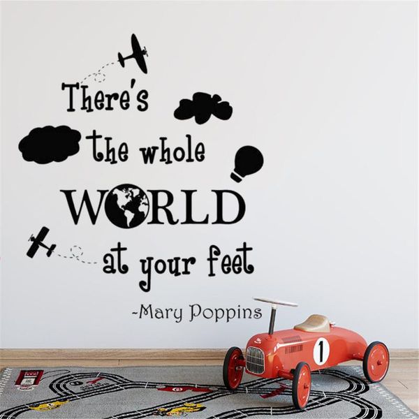 wall stickers decal there's the whole world at your feet quote removable poster kids room nursery art murals decor dw7390
wall stickers decal there's the whole world at your feet quote removable poster kids room nursery art murals decor dw7390