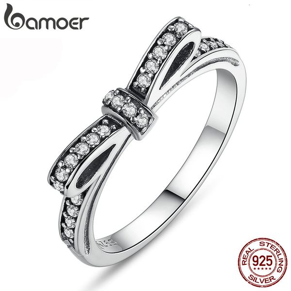 bamoer 925 sterling silver sparkling bow knot stackable ring micro pave cz for women valentine's day gift jewelry pa7104, Golden;silver
bamoer 925 sterling silver sparkling bow knot stackable ring micro pave cz for women valentine's day gift jewelry pa7104, Golden;silver