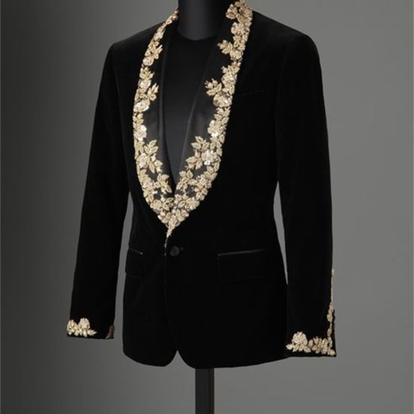 men's suits & blazers selling autumn black velvet gold lace applications male performance jacket graduation party blazer suits nyy6, White;black
men's suits & blazers selling autumn black velvet gold lace applications male performance jacket graduation party blazer suits nyy6, White;black