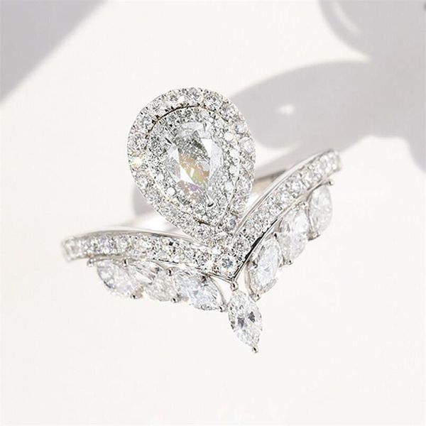 us size 6-10 classic jewelry 18k white gold fill z cz diamond water drop zircon eternity women wedding engagement band ring for lovers, Slivery;golden
us size 6-10 classic jewelry 18k white gold fill z cz diamond water drop zircon eternity women wedding engagement band ring for lovers, Slivery;golden