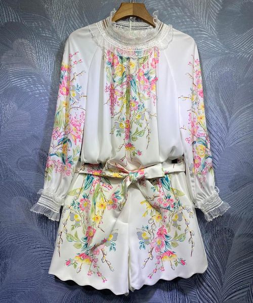women's tracksuits 9.28 2021 autumn fashion print raglan sleeve ruffles draped beading or bow belt shorts high end set women, Gray
women's tracksuits 9.28 2021 autumn fashion print raglan sleeve ruffles draped beading or bow belt shorts high end set women, Gray