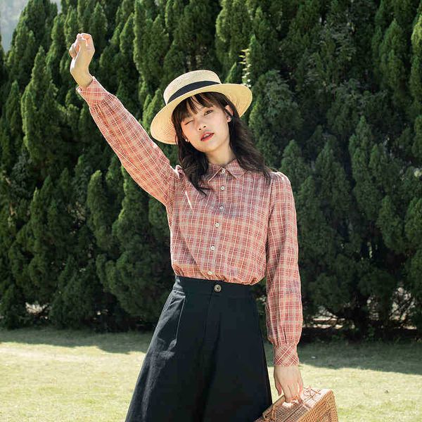 women's blouses & shirts blouses liwo| spring arrival retro art fine grid bubble long sleeve shirt casual and versatile xpnt, White
women's blouses & shirts blouses liwo| spring arrival retro art fine grid bubble long sleeve shirt casual and versatile xpnt, White