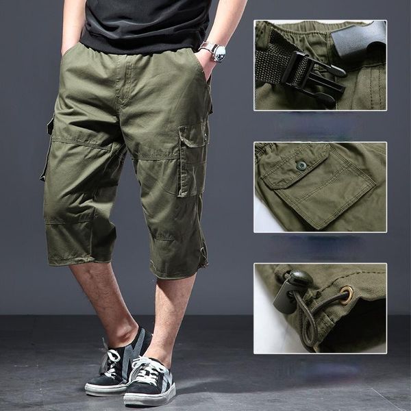 trousers capri-pants 2021 summer fashion men's casual long length cargo shorts multi pocket cotton breeches capri pants, Black
trousers capri-pants 2021 summer fashion men's casual long length cargo shorts multi pocket cotton breeches capri pants, Black