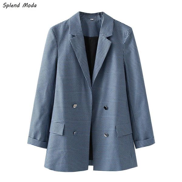 women's suits & blazers splend moda 2021 autumn turn down collar long-sleeve vintage plaid double-breasted casual suit jacket loose bla, White;black
women's suits & blazers splend moda 2021 autumn turn down collar long-sleeve vintage plaid double-breasted casual suit jacket loose bla, White;black