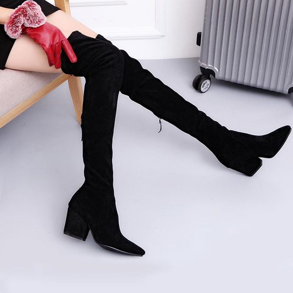 boots suede thigh high 2022 winter chunky stretch women designer pumps warm gladiator motorcycle snow botas mujer, Black
boots suede thigh high 2022 winter chunky stretch women designer pumps warm gladiator motorcycle snow botas mujer, Black