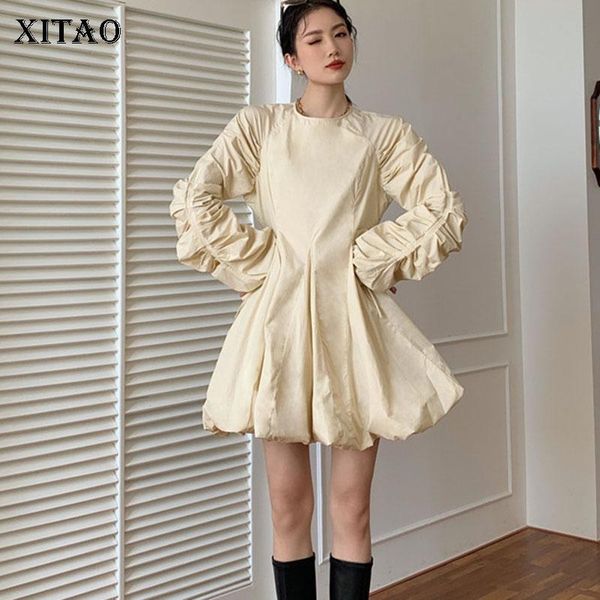 casual dresses xitao wrinkle drawstring solid dress women 2021 winter fashion style temperament all match o neck clothes zy2439, Black;gray
casual dresses xitao wrinkle drawstring solid dress women 2021 winter fashion style temperament all match o neck clothes zy2439, Black;gray