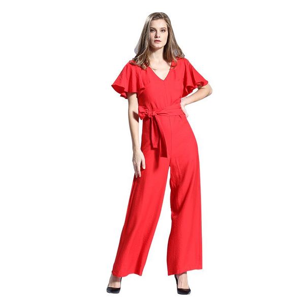 women's pants & capris europe and the united states v-neck loose short sleeve jumpers clothing, Black;white
women's pants & capris europe and the united states v-neck loose short sleeve jumpers clothing, Black;white
